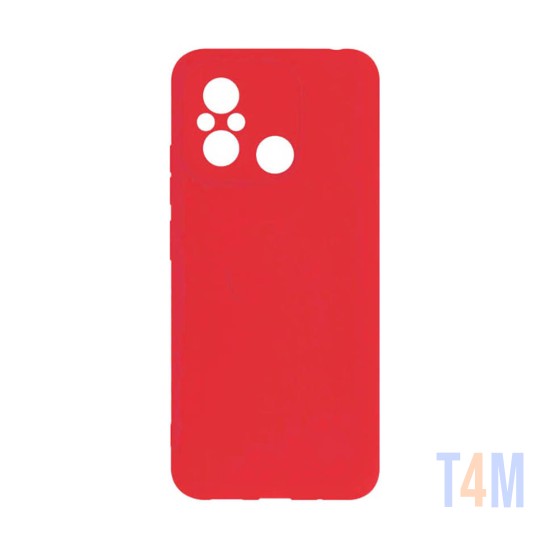 Funda de Silicona con Marco de Cámara para Xiaomi Redmi 12c Rojo